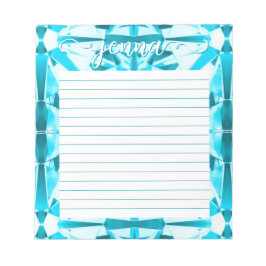 Aquamarine Gemstone Linten Personlig Anteckningsblock