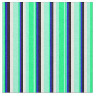 Aquamarine, Grönt, Blue, Black och Mint Cream Tyg