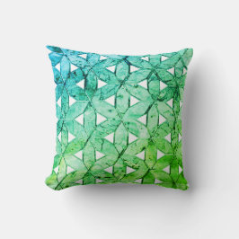 Aquamarine grönt Mosaic | Livslblomma Kudde