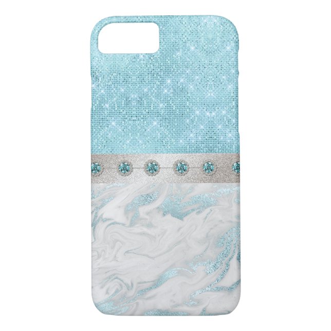 Aquamarine Marcular Glam Case-Mate iPhone Skal (Baksida)