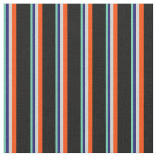 Aquamarine, Midnight Blue, Light Grått, Red & Blac Tyg