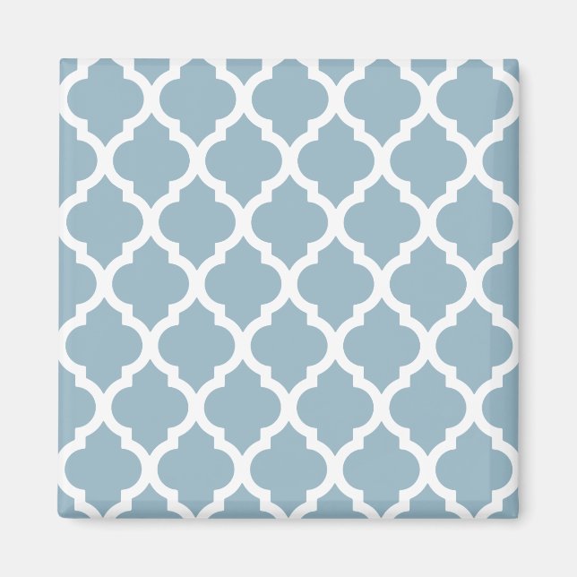 Aquamarine Moroccan Tile Trellis Magnet (Framsidan)