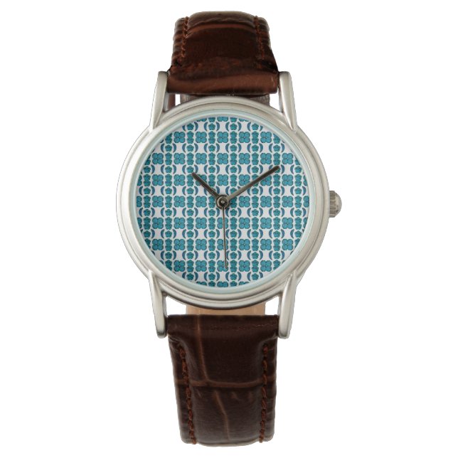 Aquamarine Motif Armbandsur (Framsida)
