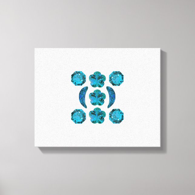 Aquamarine Motif Canvastryck (Framsida)