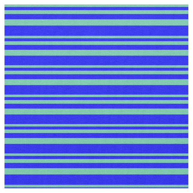 Aquamarine och Blue Färgad Mönster Tyg (Närbild)