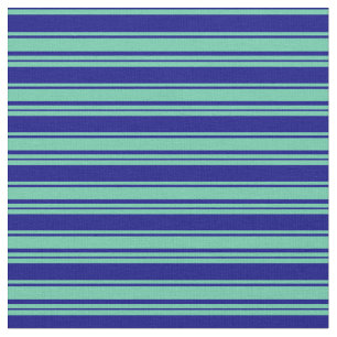 Aquamarine och Blue Linjer Tyg