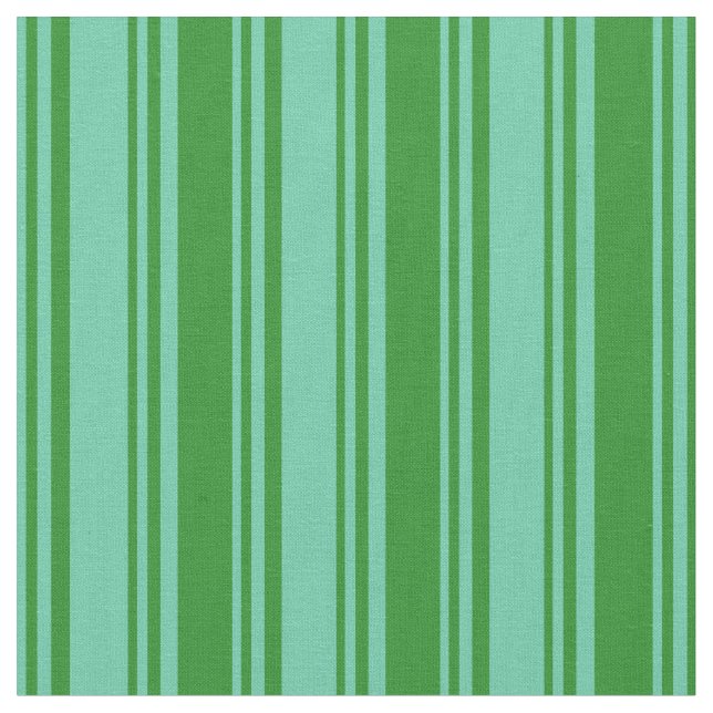 Aquamarine och Forest Grönt Färgad Mönster Tyg (Närbild)