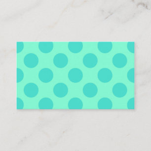 Aquamarine och Turquise Polka dots Visitkort