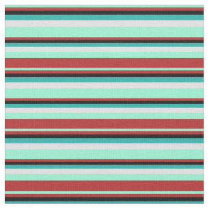 Aquamarine, Red, Black, Light Sea Grönt & Lavender Tyg