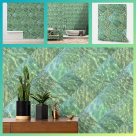 Aquamarine Seafoam Aqua Vatten Patchwork