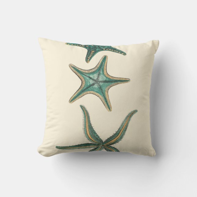 Aquamarine Triple Starfish Kudde (Framsida)