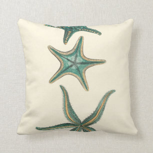 Aquamarine Triple Starfish Kudde