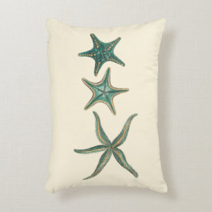 Aquamarine Triple Starfish Prydnadskudde