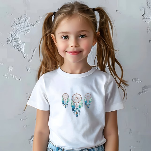 Aquamarine Watercolor Dreamcatcher Baby Shower T Shirt (Aquamarine Watercolor Dreamcatcher Baby Shower Baby T-Shirt)