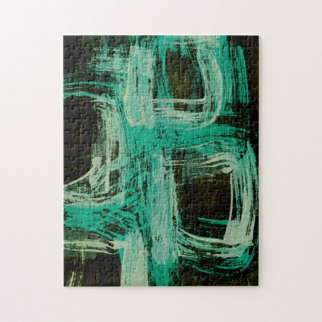 Aquamarine Windows I Pussel (Vertikal)