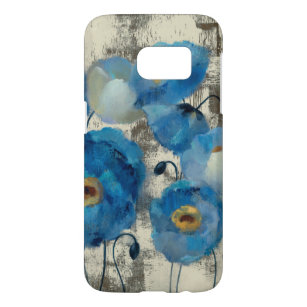 Aquamarineblommigt Galaxy S5 Skal