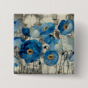 Aquamarineblommigt Knapp