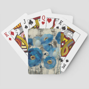 Aquamarineblommigt Spel Kort
