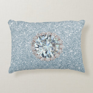 AquamarineFauxglitter & juvel Prydnadskudde