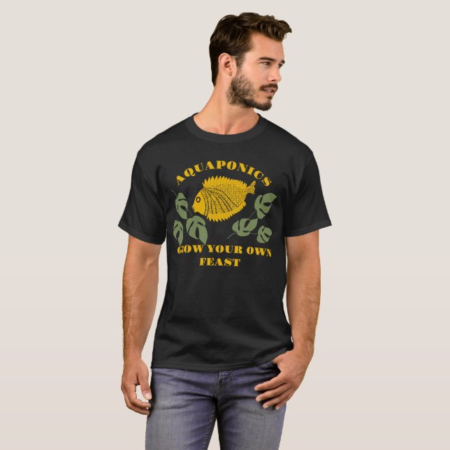Aquaponics ökar din egen del av T-Shirt (Hel framsida)