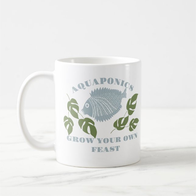 Aquaponics ökar din egen upplevelse kaffemugg (Vänster)