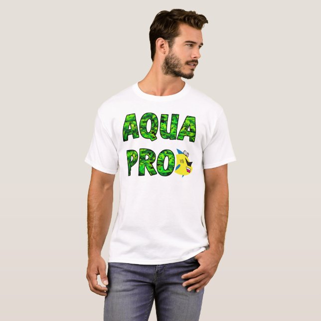 AQUAPRO staplade lövlogotypen T Shirt (Hel framsida)