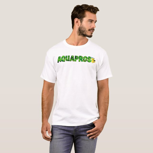 AQUAPROS-lövlogotyp T-shirt (Hel framsida)