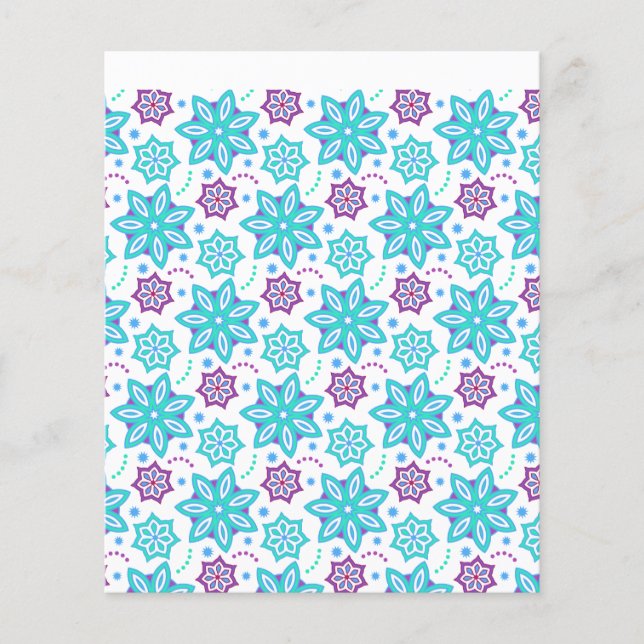 AquaPurpleFlowers.png Flygblad (Framsidan)