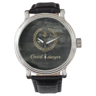 Aquarel svart och guld- advokat armbandsur