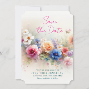 Aquarell Blommor Script Spara Datum Datumet