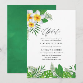 Aquarell Hawaiiansk Aloha Luau Bröllopsuppdatering Inbjudningar