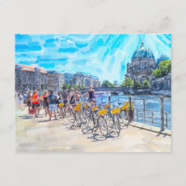Aquarell Illustration von Berlin mit Dom. Vykort