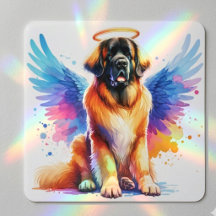 Aquarell Leonberger Hundängel