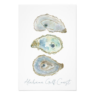 Aquarell Oysters- Anpassningsbar Vertikal Design Fototryck