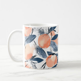 Aquarell Pfirsich Design Kaffeetasse Kaffemugg