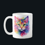 Aquarell Regenbogen Katze Tasse – Wildtier Edition Kaffemugg<br><div class="desc">Bringe Farbe in deinen Alltag mit dieser einzigartigen Aquarell-Tasse von Anja & Sarah Designs. Das künstlerische Katzen-Motiv besticht durch leuchtende Regenbogenfarben und feine Details. Perfekt als Geschenk für Katzenliebhaber oder als Highlight für den eigenen Kaffeetisch. Hochwertiger Druck auf langlebiger Keramik.</div>