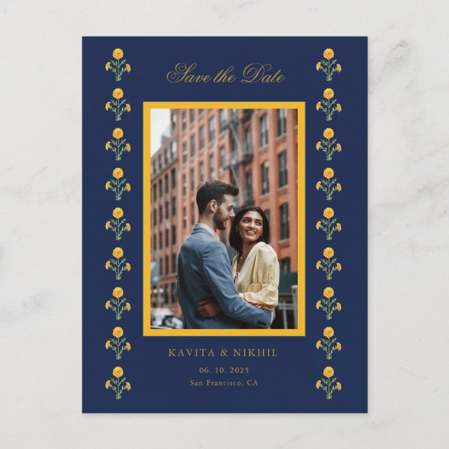 Aquarell sammetblomma  Foto Spara datumet  Meddelande Vykort (Framsida)