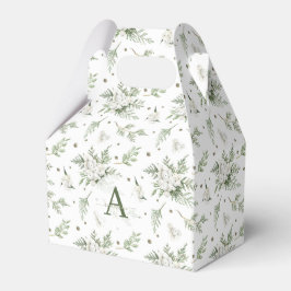 Aquarell Snöbär Vit Ceder Gren Jul Presentaskar