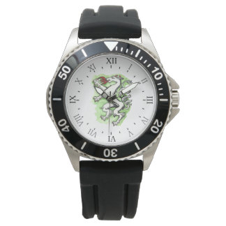 Aquarell Steiermark Wappen Panther Österreich Armbandsur
