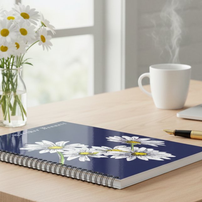 Aquarell Tusenskönor Blommig Boho Julpresent Anteckningsbok (Skapare uppladdad)