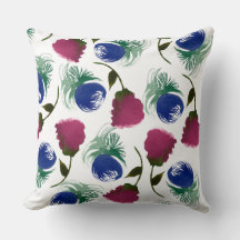 Aquarellblommor Blå Burgunder Grönska Målarbok