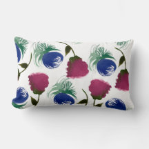 Aquarellblommor Blå Burgunder Grönska Målarbok