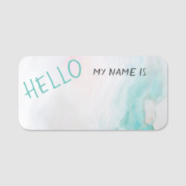 Aquarelle Agate Hej Reanvändable Namnbricka