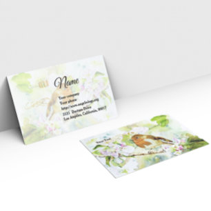 AQuarelle Bird Visitkort