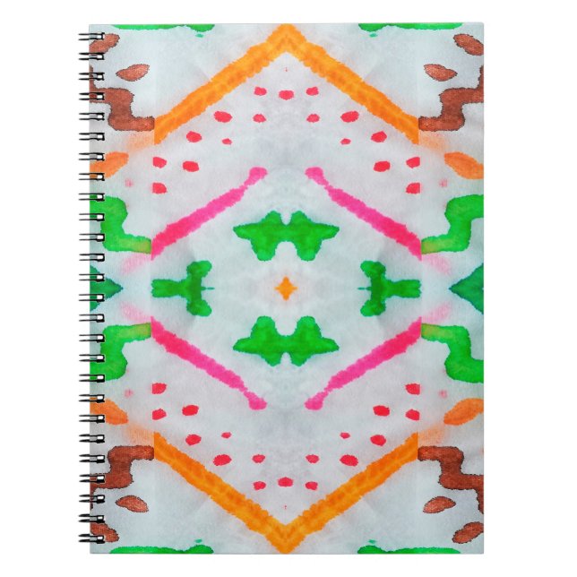 Aquarelle Boho Decor. Boho Blue Pillow. Aquarelle Anteckningsbok (Framsidan)