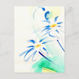 Aquarelle Daisys vykort
