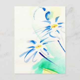 Aquarelle Daisys vykort