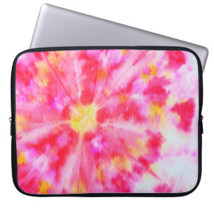 Aquarelle Kreativ Tone. Plocka Guld. Ginger Tie Dy Laptop Fodral