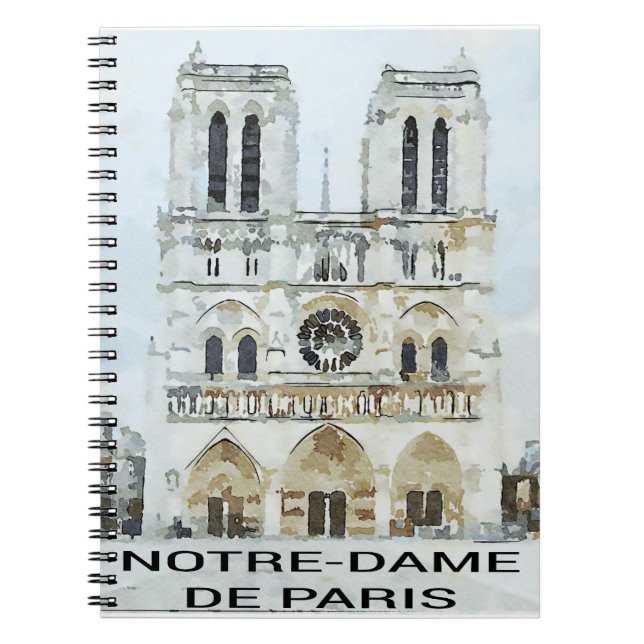 Aquarelle Notre-Dame de Paris Anteckningsbok (Framsidan)