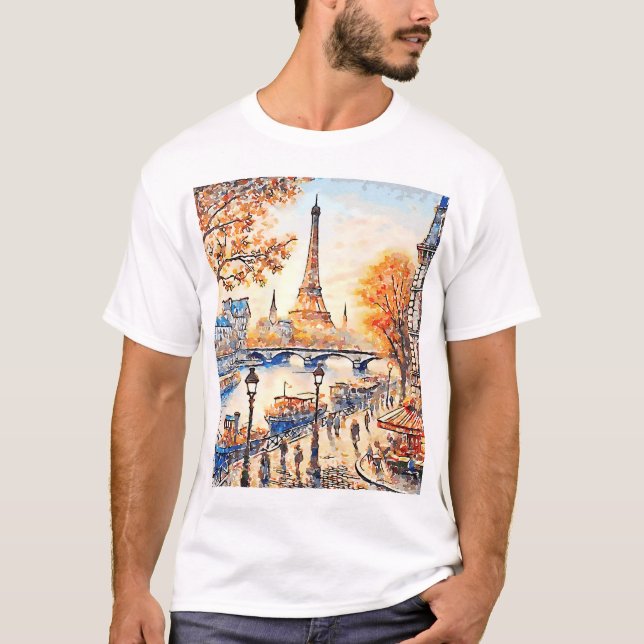 Aquarelle Paris T Shirt (Framsida)